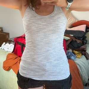 Lululemon CRB II white heathered tank
